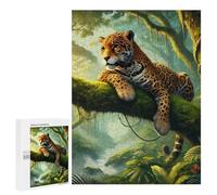 500 PCS Puzzles pour Adolescents Jaguar in Jungle Puzzle, Jouet, Décoration Murale, Difficile, Original, Cadeaux d'anniversaire Et De Noël 500 PCS