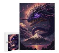 500 PCS Puzzles pour Adolescents Japanese Mythical Serpent Art Print Puzzles pour Adultes - Jeu Difficile Et Stimulant À Compléter - Jouets De Jeu Stimulants 500 PCS