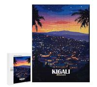 500 PCS Puzzles pour Adolescents Kigali, Rwanda Cityscape at Night Puzzle, Jouet, Décoration Murale, Difficile, Original, Cadeaux d'anniversaire Et De Noël 500 PCS