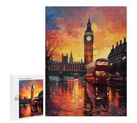 500 PCS Puzzles pour Adolescents London Sunset Reflections-2 Puzzles pour Adultes Assemblage De Motifs Stimule Le Cerveau Jeux Et Jouets Stimulants 500 PCS