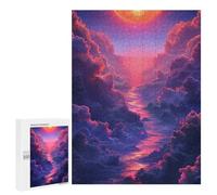 500 PCS Puzzles pour Adolescents Magical Clouds Sunset Sky Puzzles pour Adultes Assemblage De Motifs Stimule Le Cerveau Jeux Et Jouets Stimulants 500 PCS