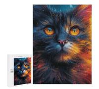 500 PCS Puzzles pour Adolescents Magical Fire Cat Artwork Puzzles pour Adultes Assemblage De Motifs Stimule Le Cerveau Jeux Et Jouets Stimulants 500 PCS