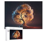 500 PCS Puzzles pour Adolescents Magical Illuminated Tree Artwork Jeux De Puzzle Relaxants, Amusants Et Humoristiques : des Cadeaux d'anniversaire Et De Noël Uniques 500 PCS