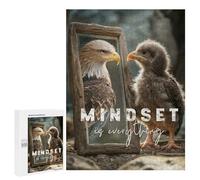 500 PCS Puzzles pour Adolescents Mindset is Everything Puzzles pour Adultes Et Familles : Les Jeux Améliorent La Mémoire Et Stimulent Le Cerveau