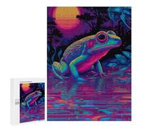 500 PCS Puzzles pour Adolescents Neon Frog Reflections Puzzles pour Adultes - Jeu Difficile Et Stimulant À Compléter - Jouets De Jeu Stimulants 500 PCS
