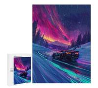 500 PCS Puzzles pour Adolescents Neon Night Drive Adventure Puzzles pour Adultes - Jeu Difficile Et Stimulant À Compléter - Jouets De Jeu Stimulants 500 PCS
