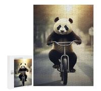 500 PCS Puzzles pour Adolescents Panda on A Bicycle Casse-têtes pour Adultes, Jeux De Réflexion, Analyse Et Logique, Cadeaux De Noël Et d'anniversaire 500 PCS