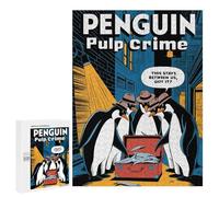 500 PCS Puzzles pour Adolescents Penguin Pulp Crime Comic Puzzle, Jouet, Décoration Murale, Difficile, Original, Cadeaux d'anniversaire Et De Noël 500 PCS