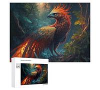 500 PCS Puzzles pour Adolescents Phoenix in The Enchanted Forest Puzzles pour Adultes Jouets Anti-Stress Défi Difficile Cadeaux Et Anniversaires Uniques 500 PCS