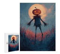 500 PCS Puzzles pour Adolescents Pumpkin Head Scarecrow Halloween Art Puzzles pour Adultes - Jeu Difficile Et Stimulant À Compléter - Jouets De Jeu Stimulants 500 PCS