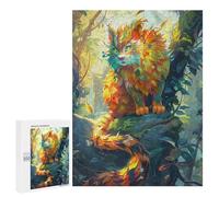 500 PCS Puzzles pour Adolescents Rainbow Cat in Amazon Rainforest Puzzles pour Adultes - Jeu Difficile Et Stimulant À Compléter - Jouets De Jeu Stimulants 500 PCS