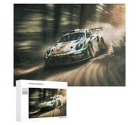 500 PCS Puzzles pour Adolescents Rally Car in Action-5 Jeux De Puzzle Relaxants, Amusants Et Humoristiques : des Cadeaux d'anniversaire Et De Noël Uniques 500 PCS