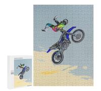 500 PCS Puzzles pour Adolescents Rider in Action Motorcycle Stunt Art Jeux De Puzzle Relaxants, Amusants Et Humoristiques : des Cadeaux d'anniversaire Et De Noël Uniques 500 PCS
