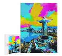 500 PCS Puzzles pour Adolescents Rio De Janeiro Cityscape Puzzles pour Adultes Assemblage De Motifs Stimule Le Cerveau Jeux Et Jouets Stimulants 500 PCS