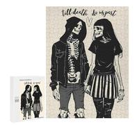500 PCS Puzzles pour Adolescents Skeleton Love and Death Puzzle, Jouet, Décoration Murale, Difficile, Original, Cadeaux d'anniversaire Et De Noël 500 PCS