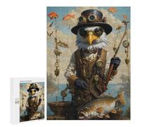 500 PCS Puzzles pour Adolescents Steampunk Bass Bald Eagle Puzzles pour Adultes Et Familles : Les Jeux Améliorent La Mémoire Et Stimulent Le Cerveau