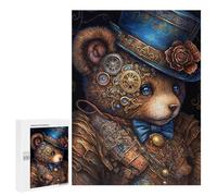500 PCS Puzzles pour Adolescents Steampunk Teddy Bear Art Print Puzzles pour Adultes Assemblage De Motifs Stimule Le Cerveau Jeux Et Jouets Stimulants 500 PCS