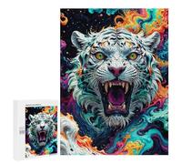 500 PCS Puzzles pour Adolescents The White Tiger Puzzles pour Adultes Et Familles : Les Jeux Améliorent La Mémoire Et Stimulent Le Cerveau