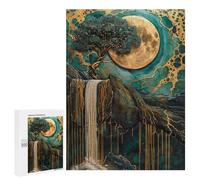 500 PCS Puzzles pour Adolescents Tree in The Rock Waterfall Casse-têtes pour Adultes, Jeux De Réflexion, Analyse Et Logique, Cadeaux De Noël Et d'anniversaire 500 PCS