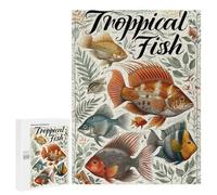 500 PCS Puzzles pour Adolescents Tropical Fish Poster Puzzle pour Adultes : Jeu De Rapidité Manuelle pour Anniversaire, Noël 500 PCS