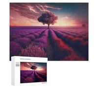 500 PCS Puzzles pour Adolescents Twilight Lavender Fields A Dreamy Landscape Jeux De Puzzle Relaxants, Amusants Et Humoristiques : des Cadeaux d'anniversaire Et De Noël Uniques 500 PCS