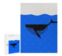500 PCS Puzzles pour Adolescents Whale Silhouette Puzzle pour Adultes : Jeu De Rapidité Manuelle pour Anniversaire, Noël 500 PCS
