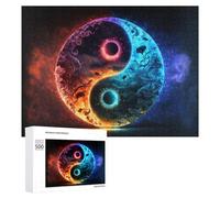 500 PCS Puzzles pour Adolescents Yin Yang Symbol Cosmic Balance Art -1 Jeux De Puzzle Relaxants, Amusants Et Humoristiques : des Cadeaux d'anniversaire Et De Noël Uniques 500 PCS