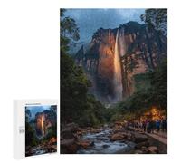 500 PCS Puzzles pour Adultes Angel Falls in Venezuela Puzzle pour Adolescents Cadeau d'anniversaire Difficile Et Stimulant Cadeaux d'anniversaire Et De Noël Uniques 500 PCS