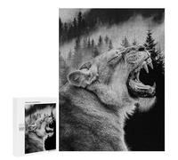 500 PCS Puzzles pour Adultes Angry Lion Puzzle pour Adultes - Jouets À Monter Soi-même - Découpe De Précision - Cadeaux Uniques pour Anniversaire Et Noël 500 PCS