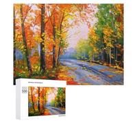 500 PCS Puzzles pour Adultes Autumn Road Jeux De Puzzle en Famille Décoration Parfaite Cadeaux d'anniversaire Et Cadeaux Uniques 500 PCS