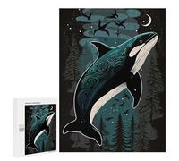 500 PCS Puzzles pour Adultes, Cadeaux Killer Whale Puzzle, Jeux De Détente, Vacances À La Maison, Passe-Temps, Cadeau d'anniversaire, Cadeaux, 500 PCS