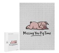 500 PCS Puzzles pour Adultes, Cadeaux Missing You Pig Time Puzzle, Jeux De Détente, Vacances À La Maison, Passe-Temps, Cadeau d'anniversaire, Cadeaux, 500 PCS