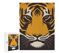 500 PCS Puzzles pour Adultes, Cadeaux Tiger Face Illustration Puzzle, Jeux De Détente, Vacances À La Maison, Passe-Temps, Cadeau d'anniversaire, Cadeaux, 500 PCS