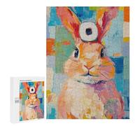 500 PCS Puzzles pour Adultes Colorful Rabbit Painting Analyse Et Logique du Jeu De Puzzle Familial Interaction Parent-Enfant 500 PCS