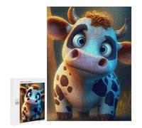 500 PCS Puzzles pour Adultes Curly-Horned Cow Character Design Analyse Et Logique du Jeu De Puzzle Familial Interaction Parent-Enfant 500 PCS