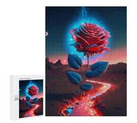 500 PCS Puzzles pour Adultes Enchanted Glowing Rose Pathway Puzzle pour Adolescents Cadeau d'anniversaire Difficile Et Stimulant Cadeaux d'anniversaire Et De Noël Uniques 500 PCS