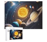 500 PCS Puzzles pour Adultes Exploring The Solar System A Visual Journey Puzzle Anti-Stress, Jouet Cadeau pour Femmes, Difficile Et Stimulant 500 PCS