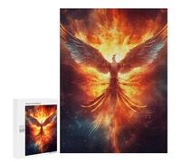 500 PCS Puzzles pour Adultes Fire Flames Phoenix Bird Analyse Et Logique du Jeu De Puzzle Familial Interaction Parent-Enfant 500 PCS