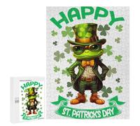 500 PCS Puzzles pour Adultes Frog Saint Patricks Day Puzzles pour Adultes Jeux Relaxants Cadeaux pour Femmes Cadeaux Uniques pour Anniversaire Et Noël 500 PCS