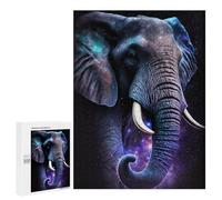 500 PCS Puzzles pour Adultes Galactic Elephant Art Print-2 Puzzle pour Adolescents Cadeau d'anniversaire Difficile Et Stimulant Cadeaux d'anniversaire Et De Noël Uniques 500 PCS