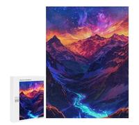 500 PCS Puzzles pour Adultes Galactic Mountain Range Puzzle pour Adolescents Cadeau d'anniversaire Difficile Et Stimulant Cadeaux d'anniversaire Et De Noël Uniques 500 PCS
