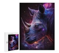 500 PCS Puzzles pour Adultes Galactic Rhino Profile-3 Puzzle pour Adolescents Cadeau d'anniversaire Difficile Et Stimulant Cadeaux d'anniversaire Et De Noël Uniques 500 PCS
