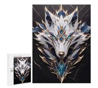 500 PCS Puzzles pour Adultes Ornate Wolf Head Jeux De Puzzle en Famille Décoration Parfaite Cadeaux d'anniversaire Et Cadeaux Uniques 500 PCS