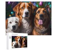 500 PCS Puzzles pour Adultes Puzzle Easter Egg Hunt with Dogs Jeux Relaxants Puzzle Une Œuvre d'art Cadeaux De Noël Et d'anniversaire 500 PCS