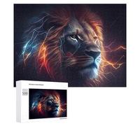 500 PCS Puzzles pour Adultes Puzzle Electric Lion Energy Artwork Jeux Relaxants Puzzle Une Œuvre d'art Cadeaux De Noël Et d'anniversaire 500 PCS