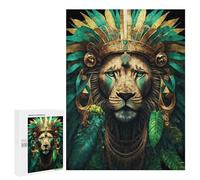 500 PCS Puzzles pour Adultes Puzzle Jungle Majesty Lion's Coronation Jeux Relaxants Puzzle Une Œuvre d'art Cadeaux De Noël Et d'anniversaire 500 PCS