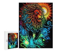 500 PCS Puzzles pour Adultes Puzzle Rainbow Lion Artwork Jeux Relaxants Puzzle Une Œuvre d'art Cadeaux De Noël Et d'anniversaire 500 PCS