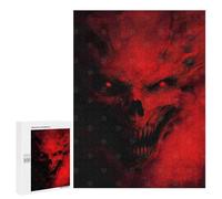 500 PCS Puzzles pour Adultes Red Demon with Glowing Eyes Analyse Et Logique du Jeu De Puzzle Familial Interaction Parent-Enfant 500 PCS