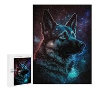 500 PCS Puzzles pour Adultes Space Wolf Art Print Puzzle pour Adolescents Cadeau d'anniversaire Difficile Et Stimulant Cadeaux d'anniversaire Et De Noël Uniques 500 PCS
