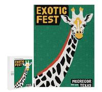 500 PCS Puzzles pour Adultes Texas Exotic Fest Poster Puzzle pour Adultes - Jouets À Monter Soi-même - Découpe De Précision - Cadeaux Uniques pour Anniversaire Et Noël 500 PCS